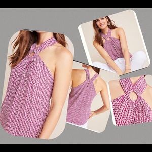 Maeve Mica sleeveless blouse. Halter neck.